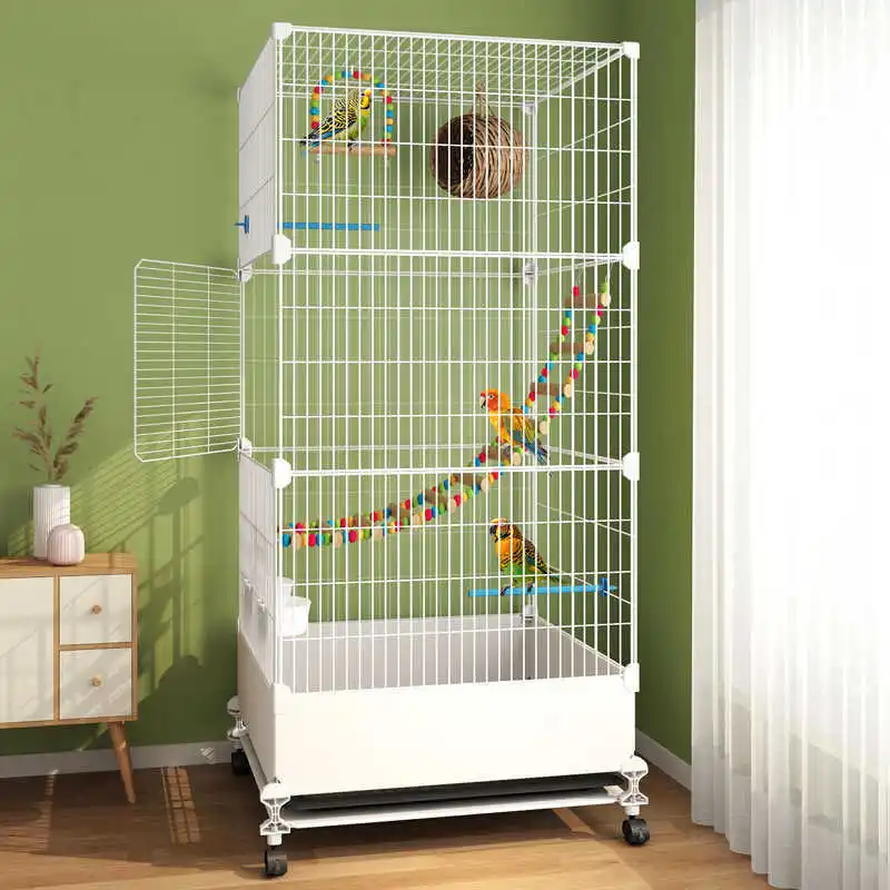 

Клетка для птиц, клетка для попугая, бытовая большая тигровая кожа, Xuanfeng, специальная роскошная вилла, новая клетка для птиц с пионом