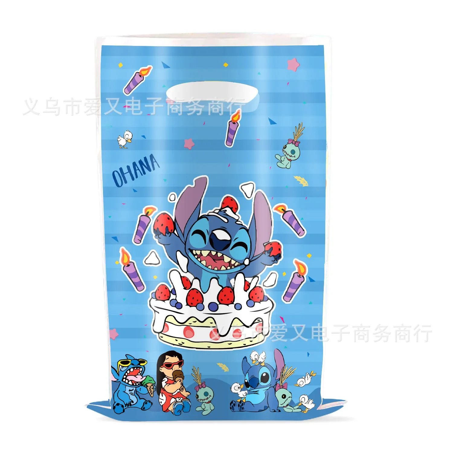 Stitch Birthday Party Gift Bags Anime Angel Plastic Candy Box Supplies Disney Baby Shower Boys Girls Party Supplies Decor