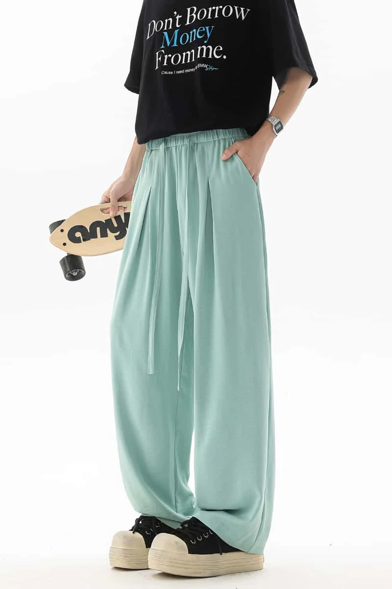 

Мужские брюки больших размеров, свободного кроя, длиной в пол, дышащие, легкие, прямые, повседневные, широкие (размеры M-8XL)