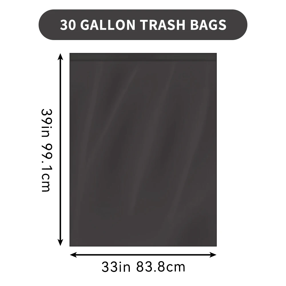 Xtratuff-Grand sac poubelle noir pour feuilles de pelouse, sacs poubelle RapDuty, 39 gallons, 30 unités