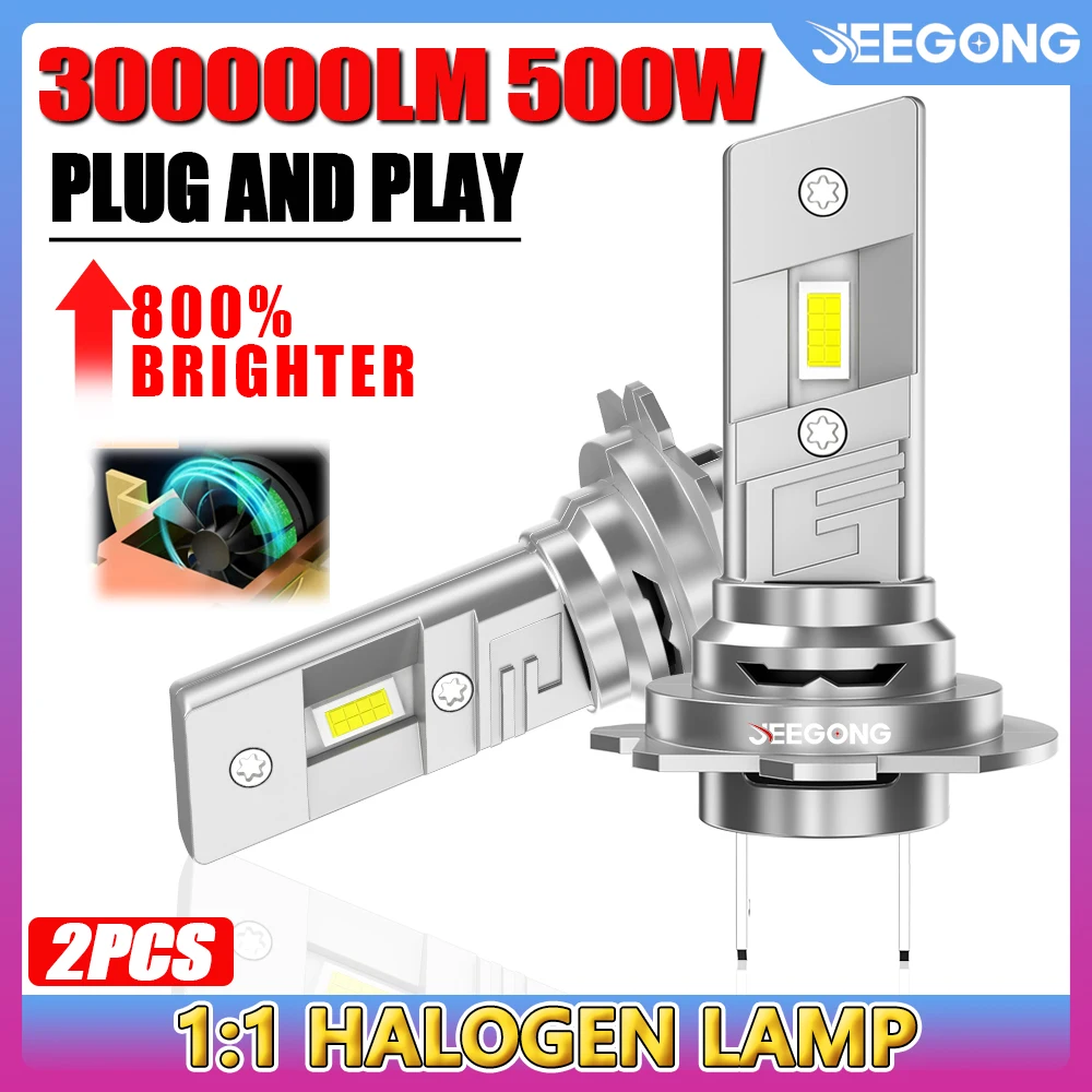 

Ampoule Led H7 300000LM Headlights Bulb Super Bright Wireles With Fan Fast Cooling CANBUS Turbo Led Lights For Car 6500K 12V