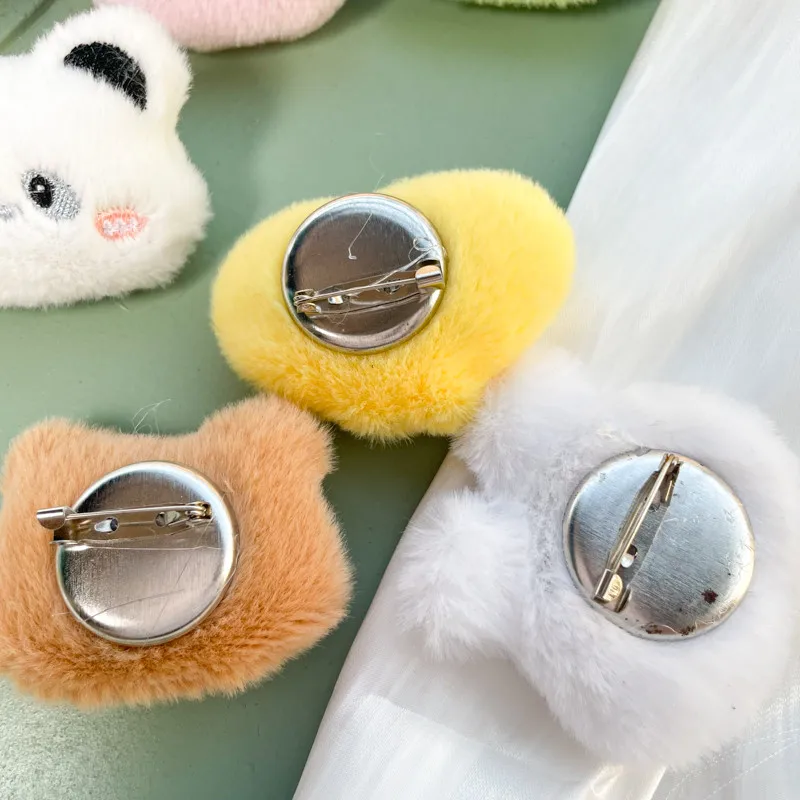 Cute Sweet Panda Pig Rabbit Doll Brooches Fashion Cartoon Animal Lapel Badge Pins Jewelry Party Gifts For Women Girls