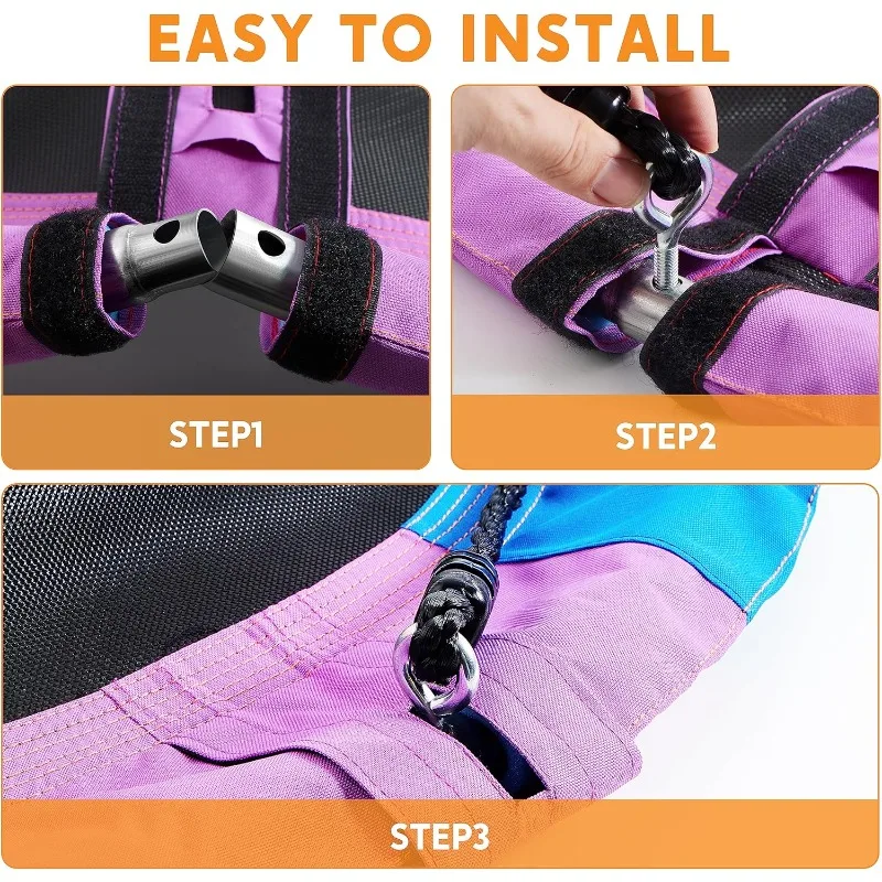 JOYFY 40インチ サウザーツリー スイング 耐荷重700ポンド 900D防水オックスフォード生地 プラットフォームスイングシート 調節可能なロープ付き