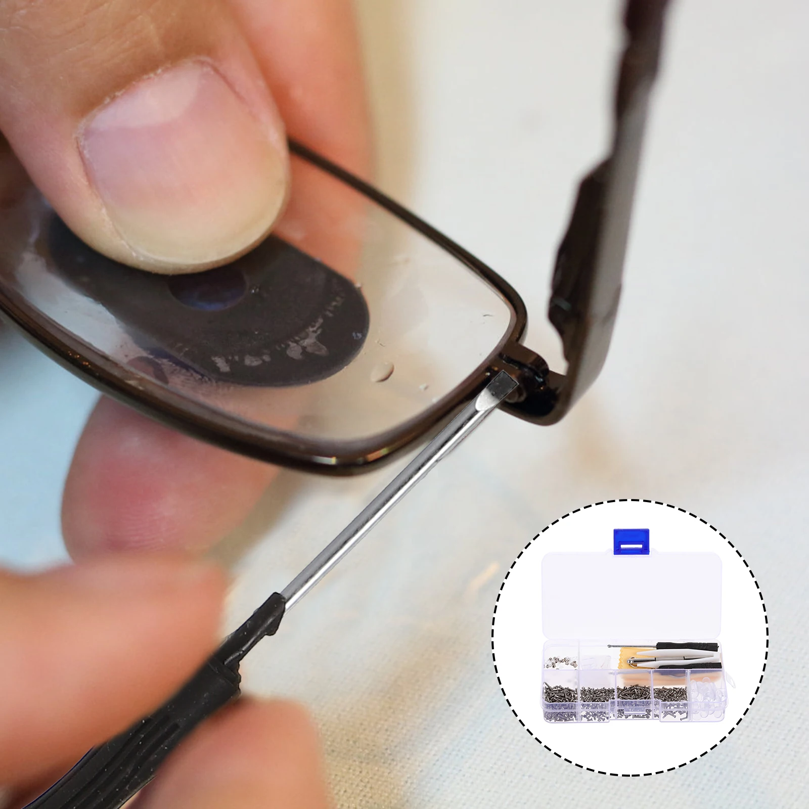 

Glasses Repair Tool Eyeglass Screwdriver Kit Silver Small Durable Stainless Steel Plastic Multiple Screws Fix Loose Needs Tools