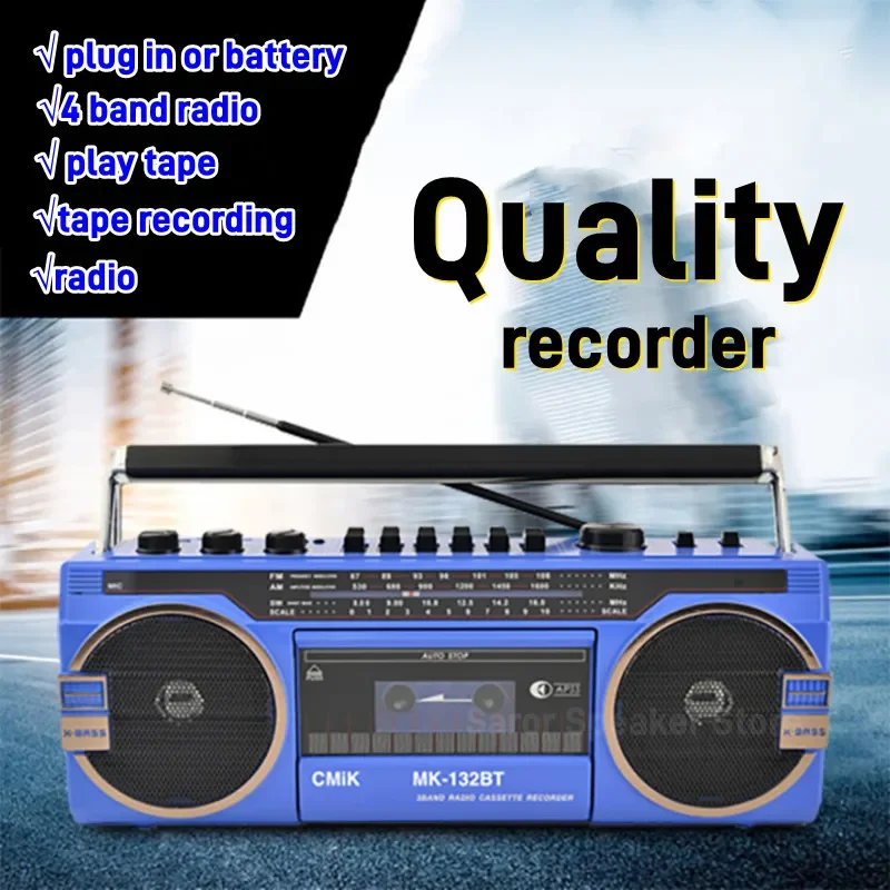 High Quality Portable Vintage Radio Built-In Stereo Speaker With Usb Port And Tf Card Slot Wireless Connect Radio With Recharge