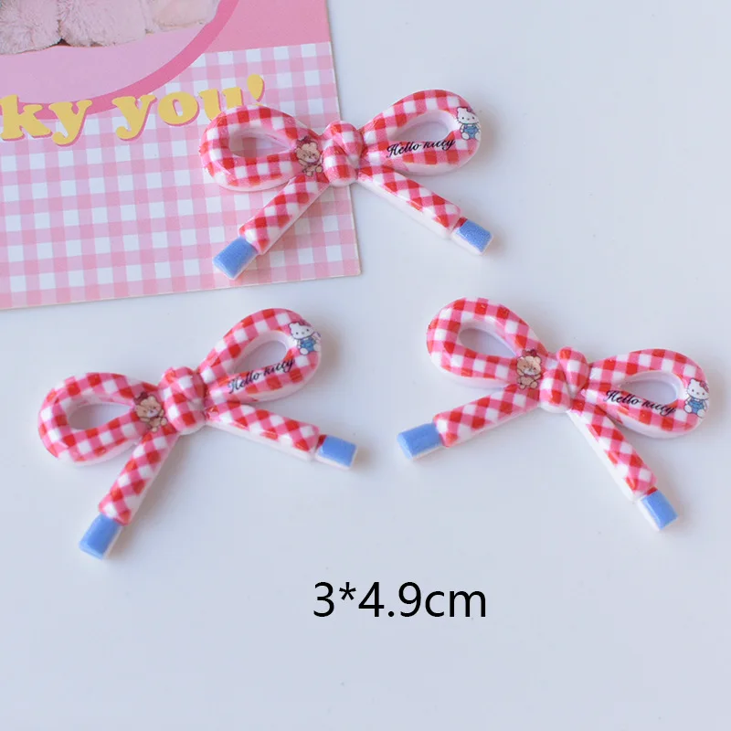 10 قطعة اكسسوارات مرحبا كيتي لطيف القوس الكرتون Kt النساء المنتجات جراب هاتف دبوس الشعر حذاء زهرة DIY بها بنفسك المواد هدية بالجملة #4