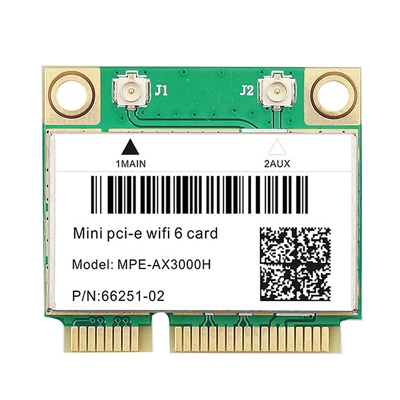 Wifi 6E AX3000H Green Wireless Network Card BT 5.2 For Mini PCIE Wi-Fi Adapter For Desktop/Laptop Win10