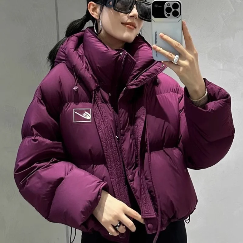 Short Down Jacket for Female, New Street Style, Loose Casual Bread Clothing, Thickened Jacket, Fashion, Winter