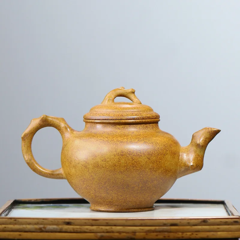 High Quality Yixing Ore Keel Sand Handmade Clay Teapot Spring Large Capacity Set Carved Plum Blossom