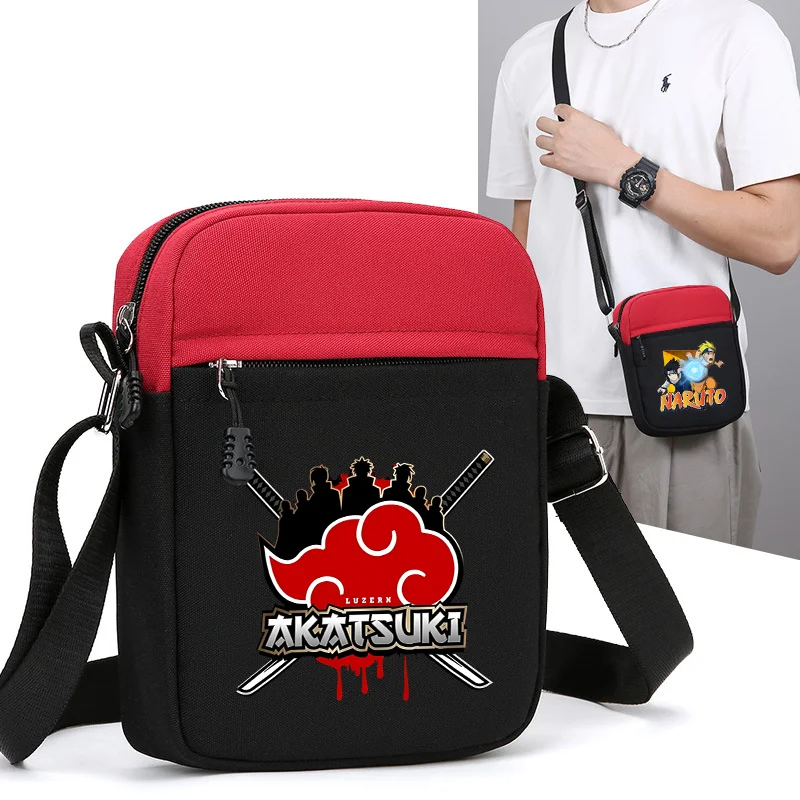 

Naruto Shoulder Bags Sasuke Sakura Cute Cartoon Anime Pattern Printed Crossbody Bags for Men Women Cute Purses Birthday Gifts
