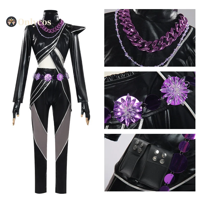 أزياء KPop Demon Hunters Zoey/Rumi/Mira التأثيرية مجموعة كاملة زي لعب الأدوار أزياء حفلات الهالوين كرنفال للنساء والأطفال