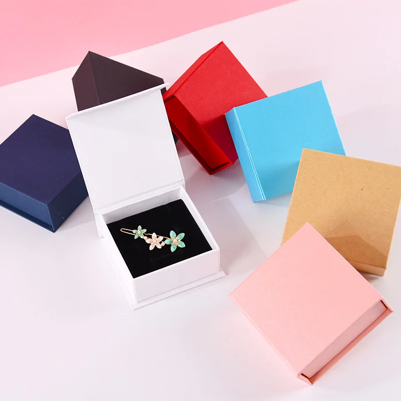 

10pcs Jewelry Boxes Ring Necklace Earrings Gift Boxes For Wedding Birthday Party Custom Logo Small Gifts Packaging Box