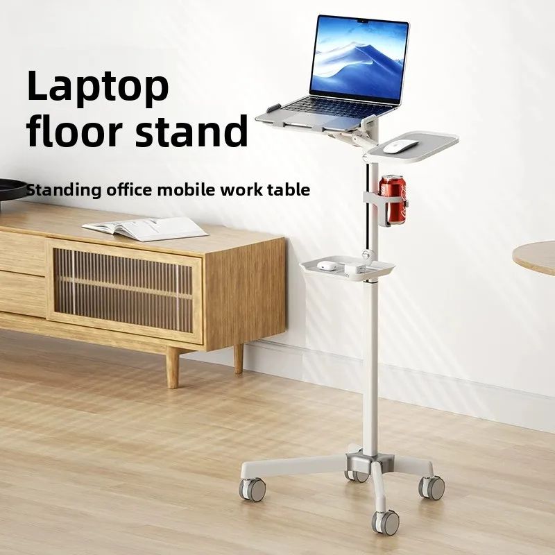 

Multi-functional Laptop Stand Mobile Mini Desk for Monitor Sofa Bedroom Office with Rotating Base