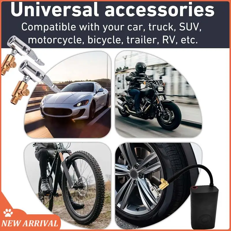 

2Pcs Lock On Air Chuck Tire Inflator,Metal Locking Tire Air Chuck With Air Release Valve,8Mm Standard Tire Valve Thread Durable