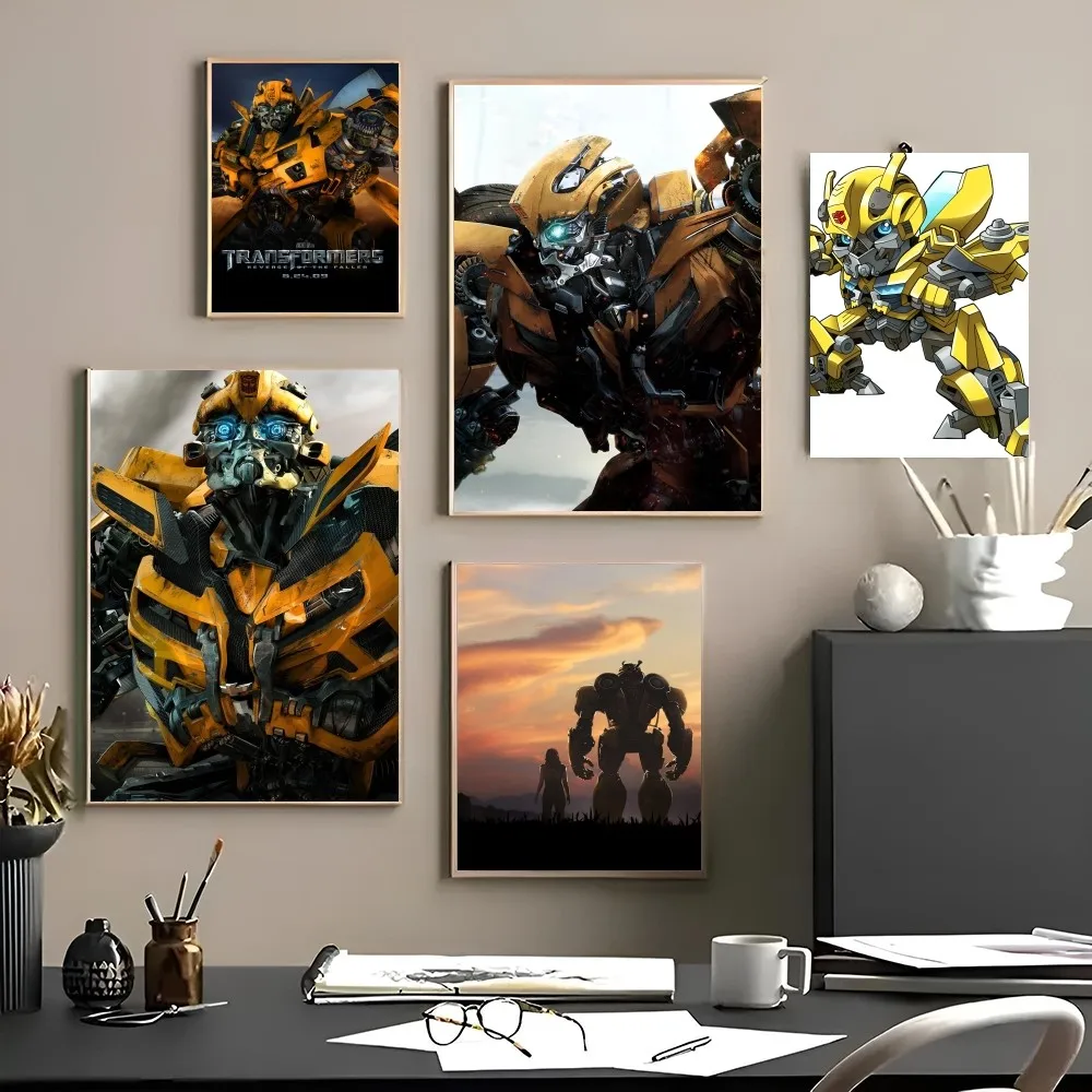 1pc Transformers Bumblebee Poster HD Posters Home Room Bar Cafe Decor Art Wall Painting Picture