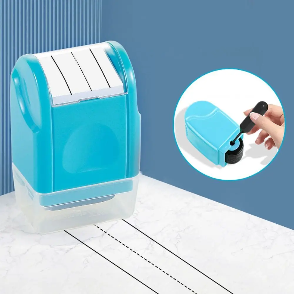 Plastic Dashed Handwriting Lines Stamp Clear Efficient Line Rolling Roller Portable Ink Add Design Self Inking Stamp Parents