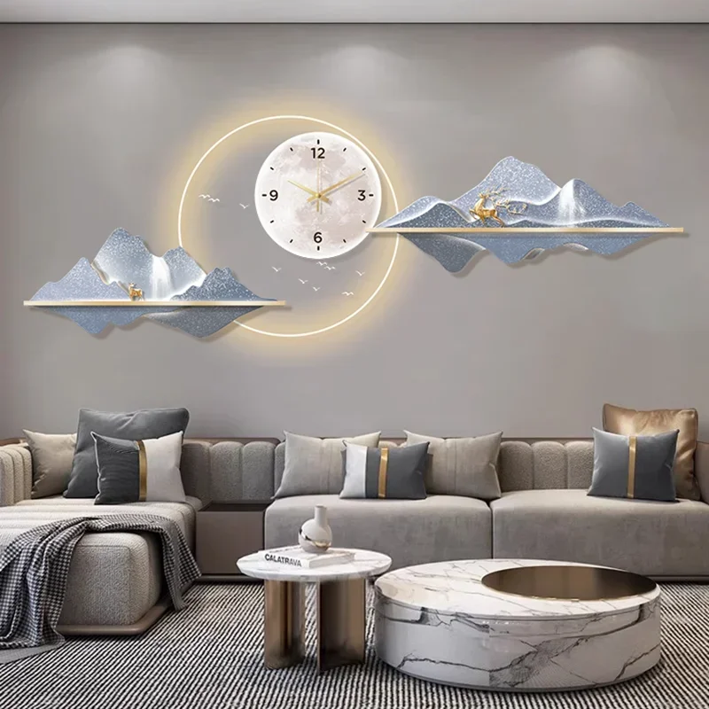 Digital Art Mural Wall Clocks Led Luxury Korean Large Modern Wall Watch Design Minimalist Fashion Duvar Saati Home Decoration