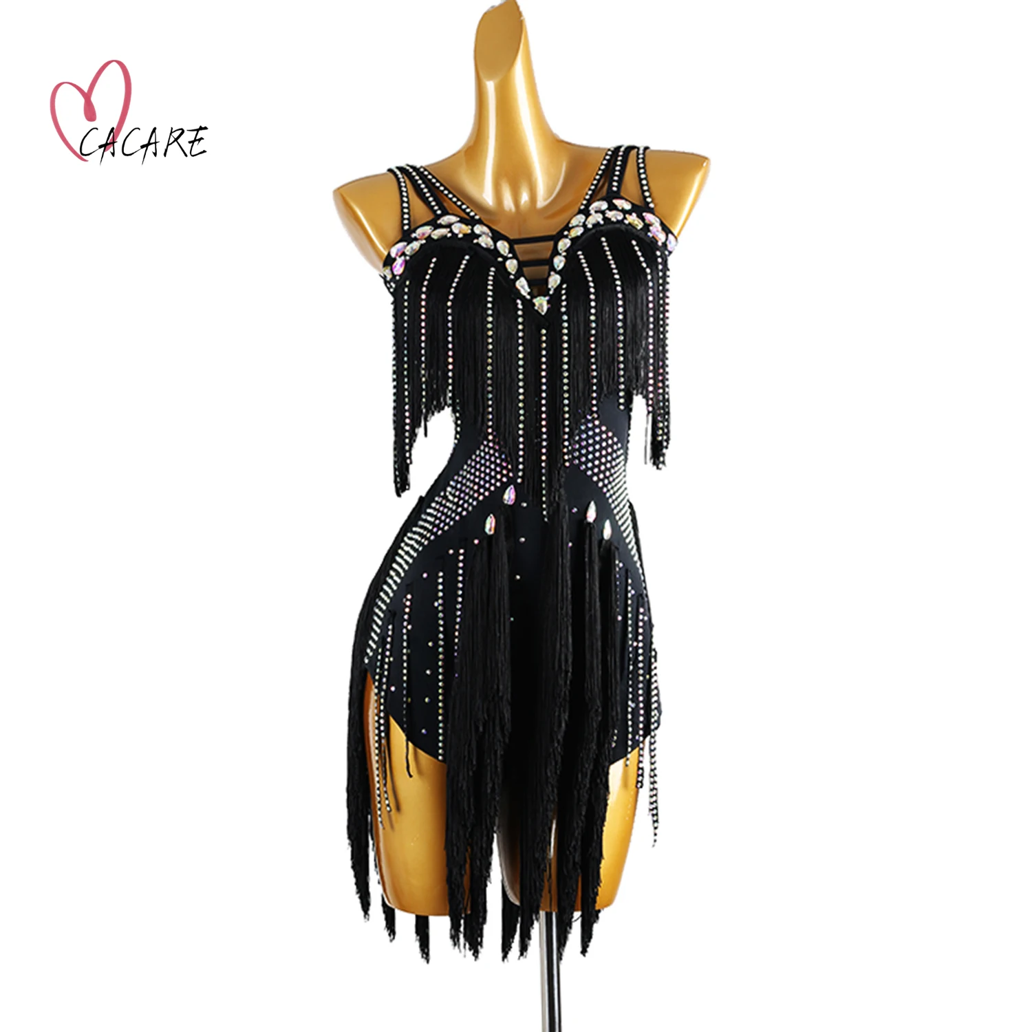 

CACARE Latin Competition Dress Suit Women Girls Dance Wear Samba Standard Latino Dresses Outfit Party Stage Costume Clothes 1538