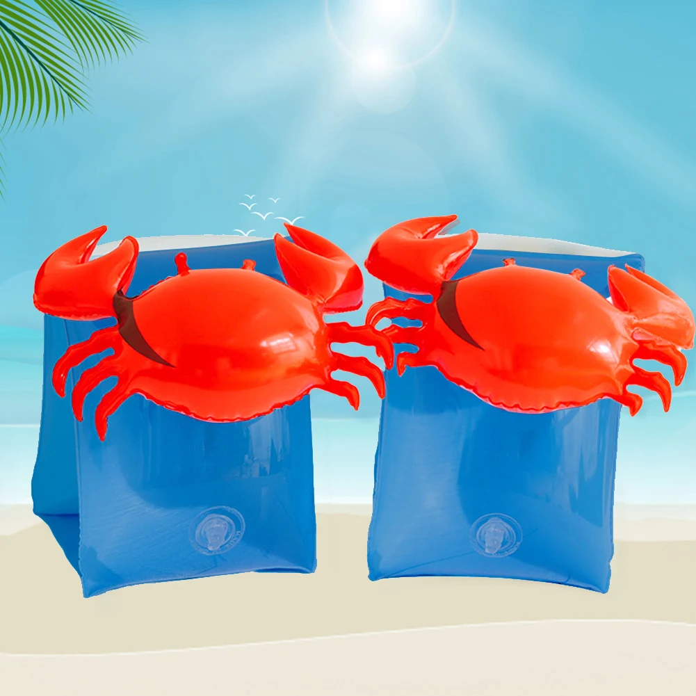 PVC Inflatable Buoyancy Rings Safe Children Round Buoyancy Arm Rings Elastic Wear-Resistant Inflatable for Water Learning Sports