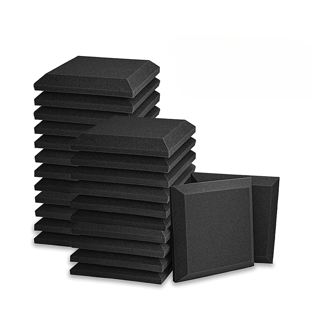 4 Colors 4Pcs 50X50X5cm Studio Acoustic Soundproof Foam Sound Absorption Treatment Flat Panel Tile Wedge Protective Sponge