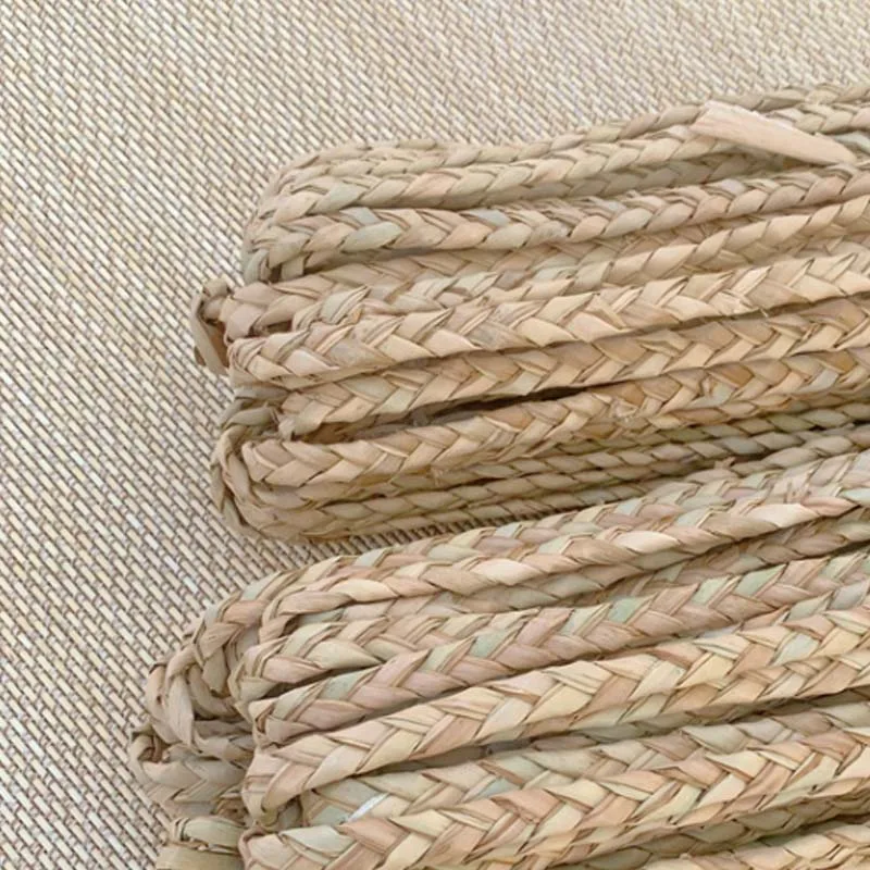 25 Meters Natural Calamus Grass Rope Handmade Weaving Straw Material Rattan Braids Knit Repair Chair Cup Bowl Basket Decoration