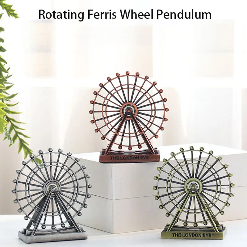 1Pcs Cheap rotatable ferris wheel mini kids room decor metal office home decoration accessories