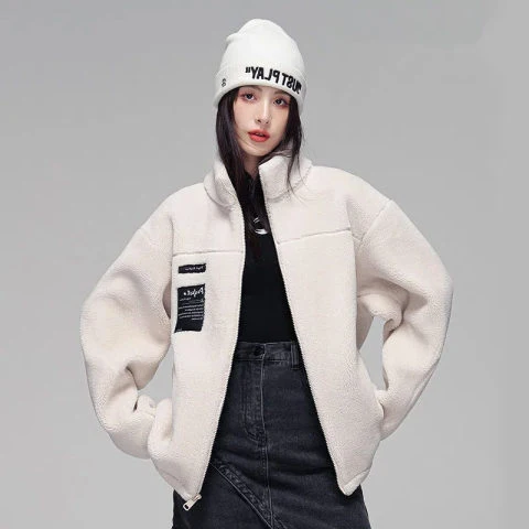 

Thiened Fce Jaet Women's Loose Stand Collar Open Cardigan Lamb Fur Outerwear Trendy Autumn Winter New Sle Korean Ver...