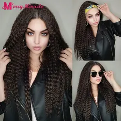 Pelucas sintéticas rizadas largas para mujeres negras, Color degradado, negro, rubio, jengibre, pelo blanco, Afro, rizado