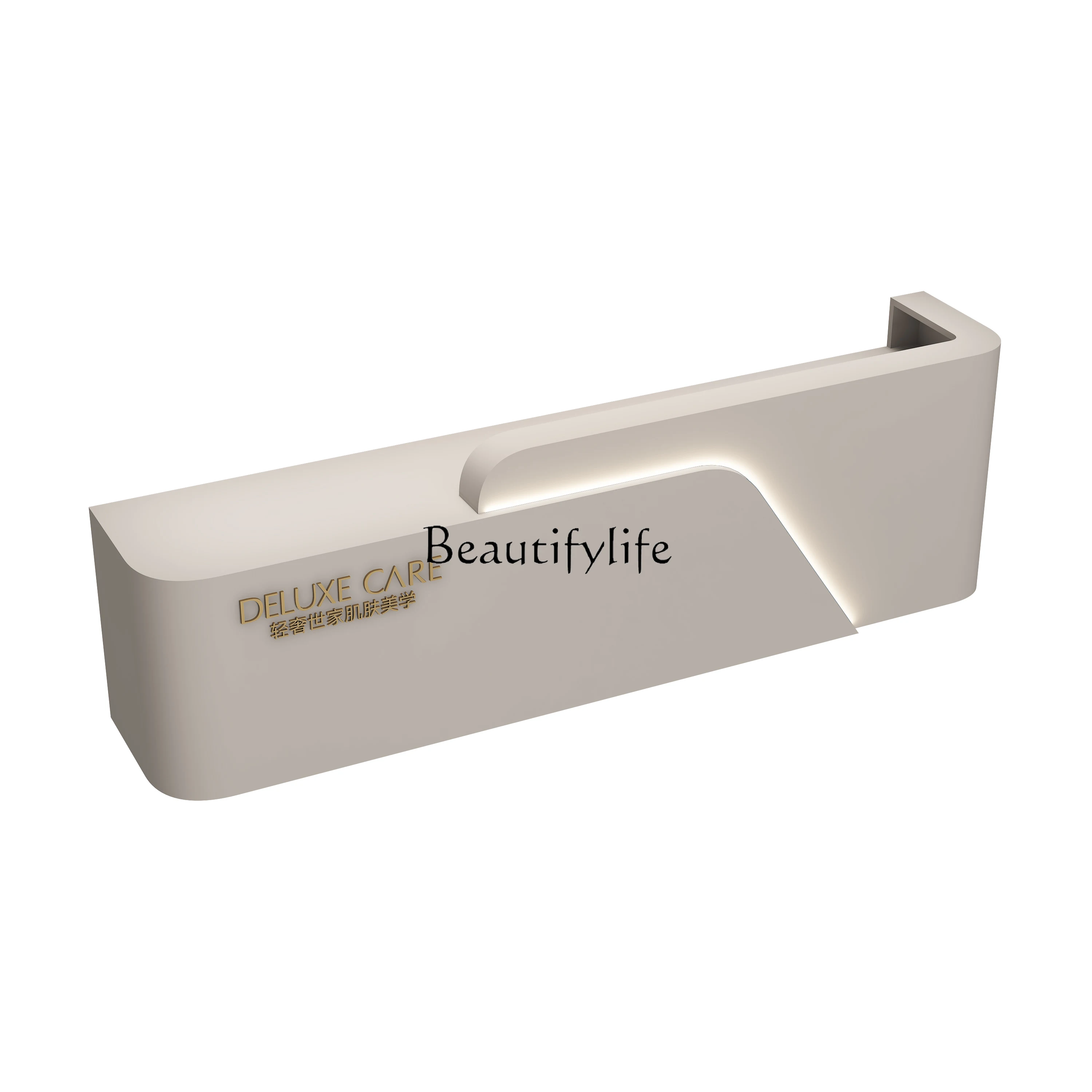 

Beauty salon checkout page Training institution Company arc bar counter Modern light luxury