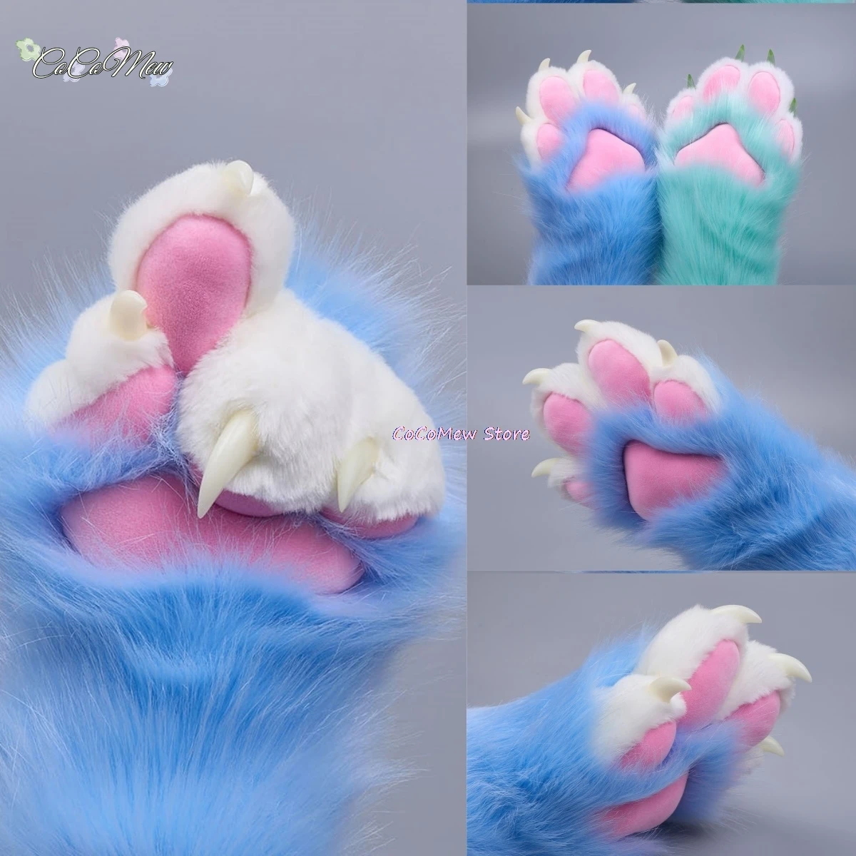 

Furry Paw Gloves Cosplay Costumes Cat Sheep Claw Rabbit Fursuit Animal Claw Cute Furry Animal Claw Cat Claw Gloves