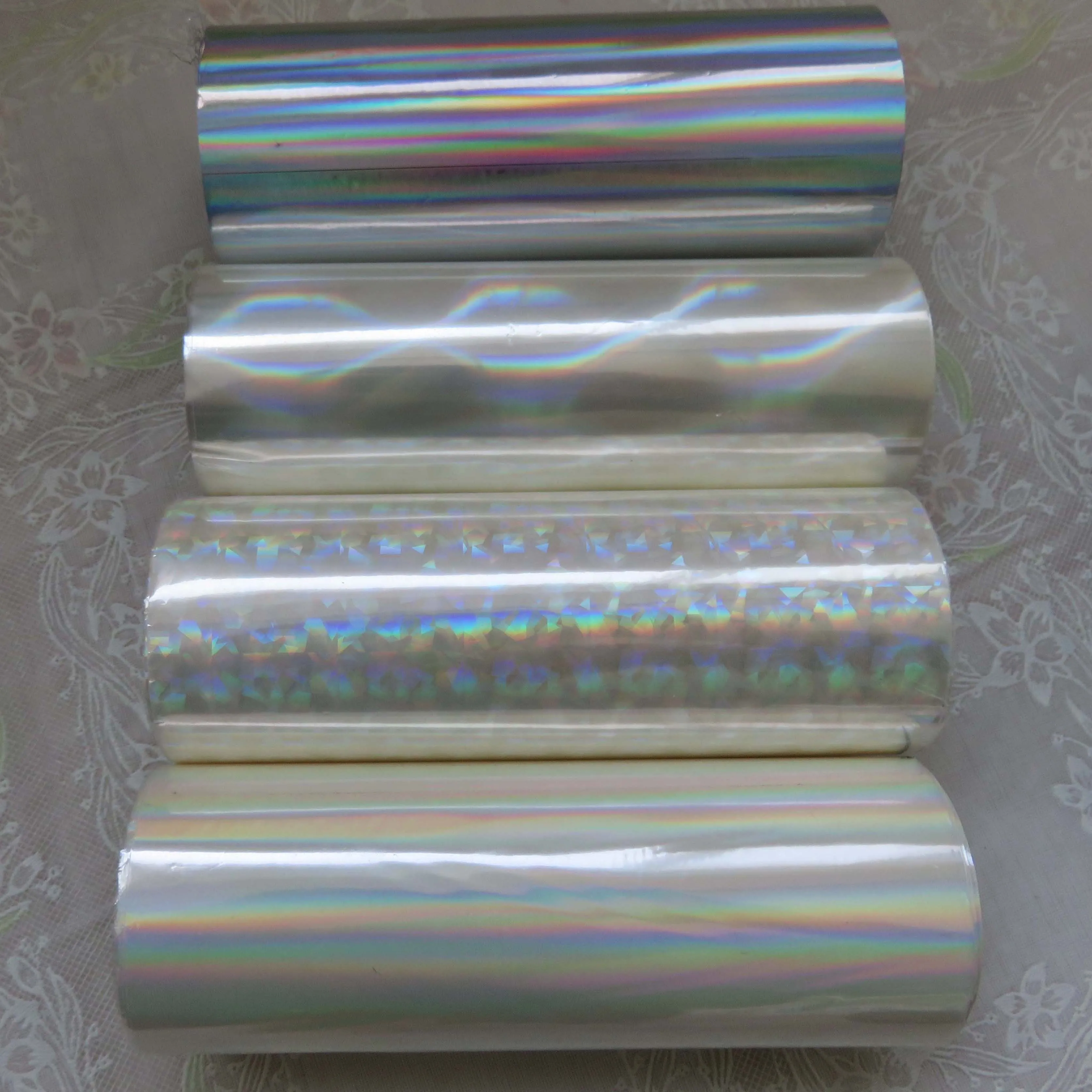 Holographic Foil Transparent Foil Broken Glass Hot Stamping Foil Press on Paper or Plastic, 16cm, 21cm, 64cm Width 120m Length