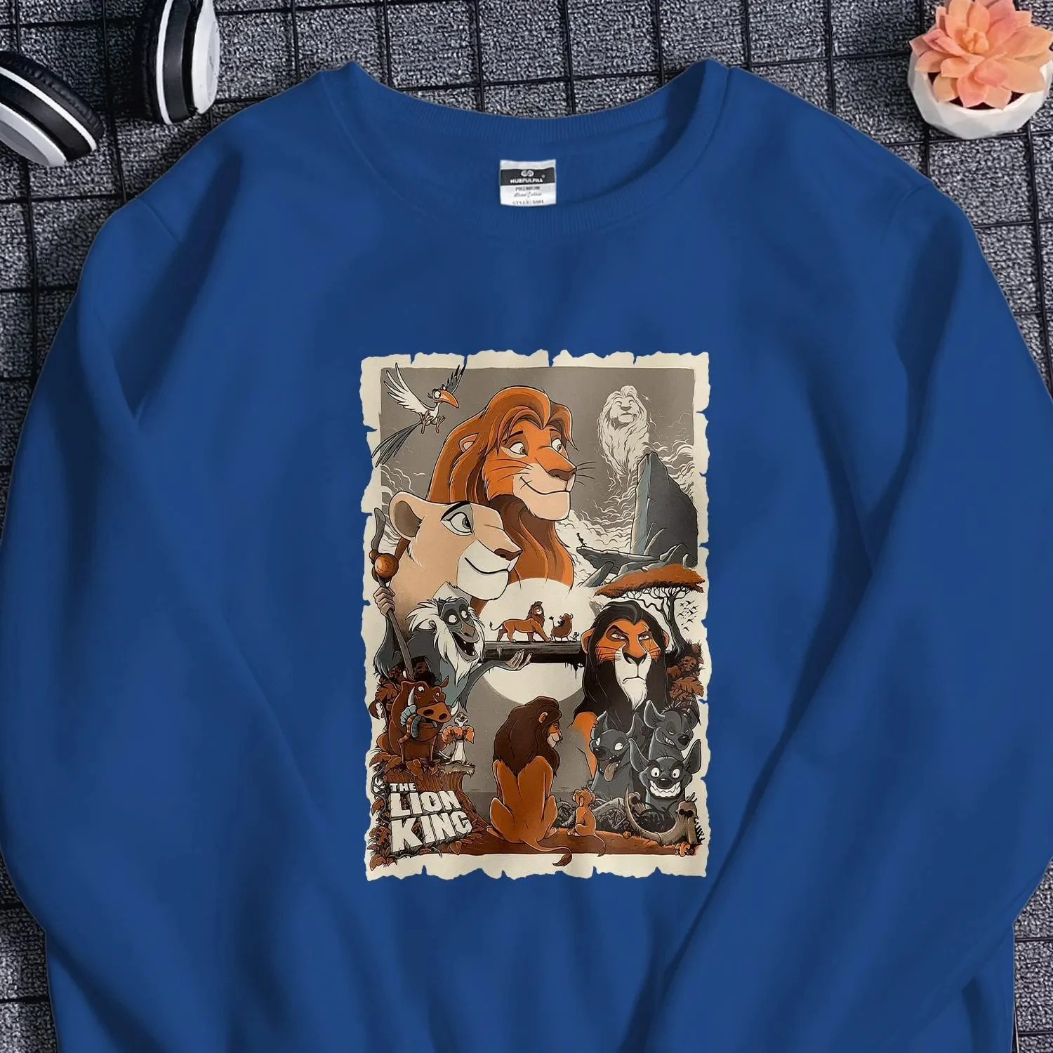 Vêtements de sport Roi Lion, vêtements de sport rétro Roi Lion pour hommes et femmes, pull Hakuna Matata, haut de dessin animé des années 90, vêtements de dessin animé rétro