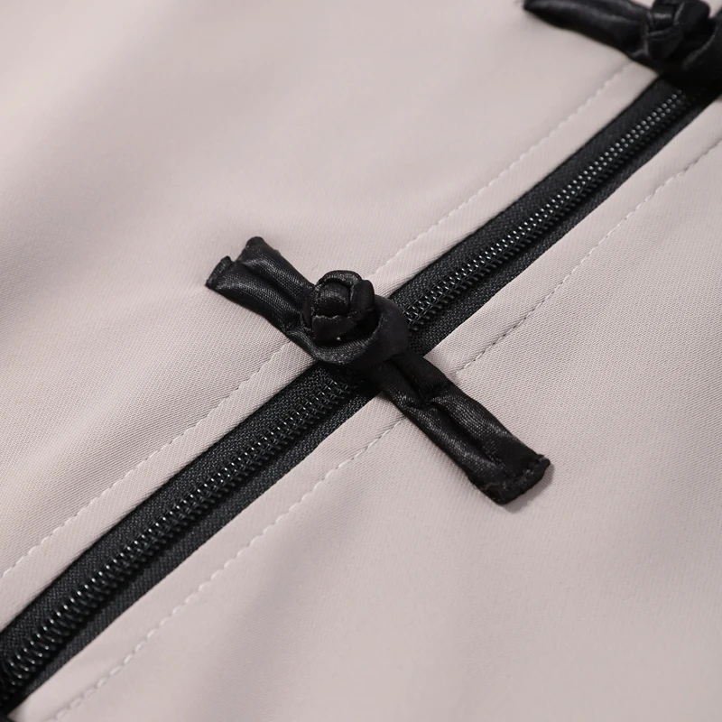 2026 Herbst Casual Dekor-Mantel-Hosen-Set für Damen, Langarm, Einfarbig, Stehkragen, Lose Mäntel, Lange Hosen-Sets, Damen-Oberbekleidung, Neu – Detail 7