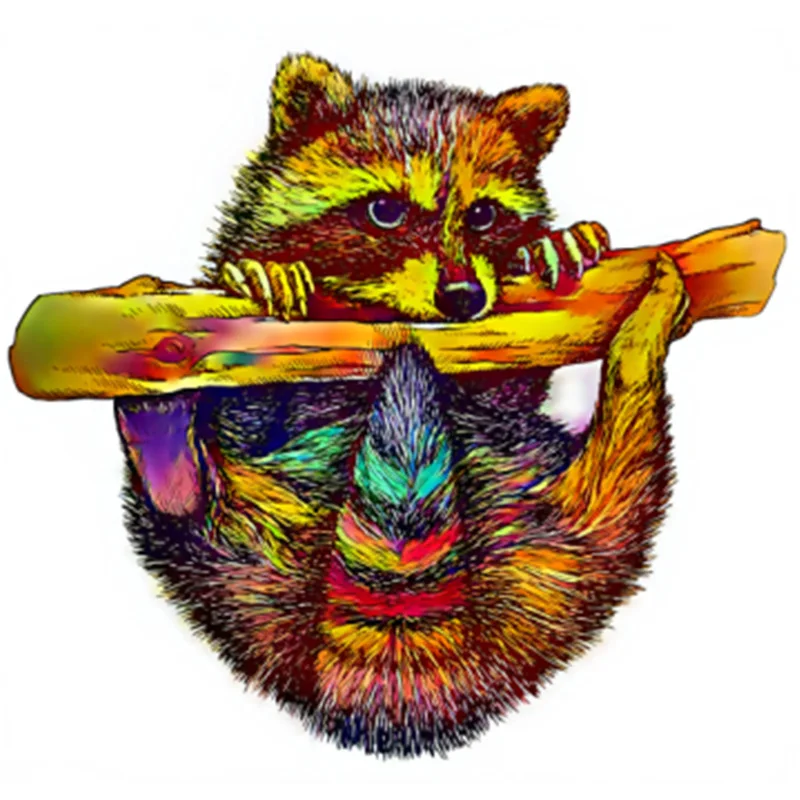 

Деревянный пазл с животными, DIY, милая маленькая головоломка-енот, подарок для взрослых и детей, развивающий сказочный подарок, интерактивные игры, игрушки