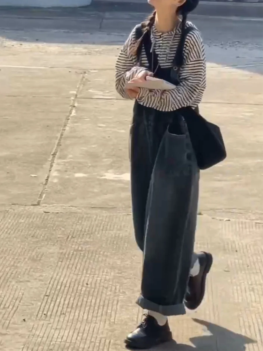 Tute da donna attillate da sera Funzionalità combinata Salopette con scollo all'americana rosa dolce Baggy Allmatch Marrone strappato Cinched