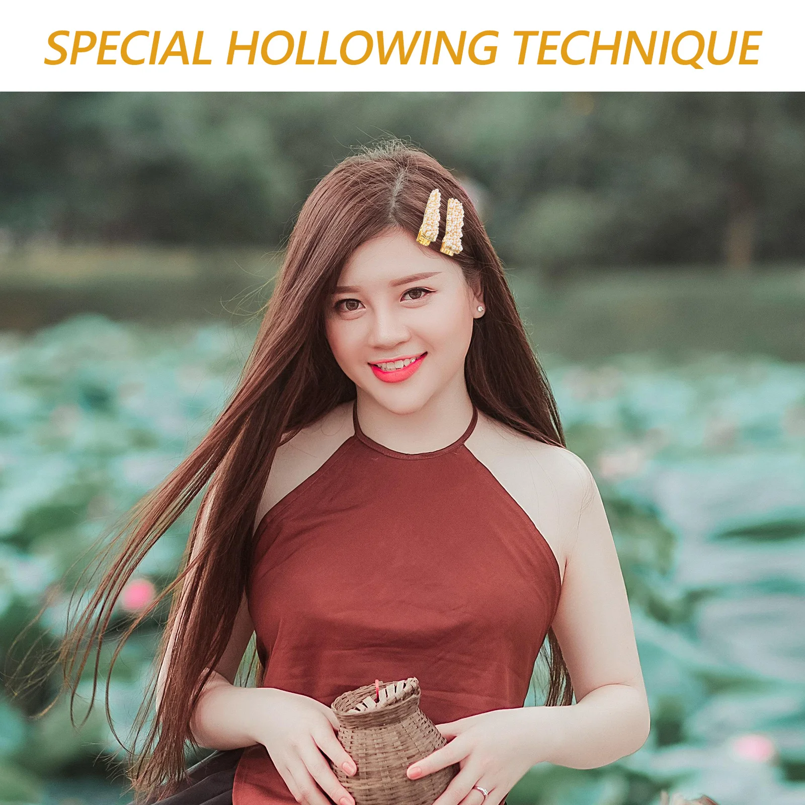 

3Pcs Pearl Duck Billed Hair Clips Elegant Glitter Rectangle Teardrop Shape Styling Tools Decorative Hair Accessories for Bridal