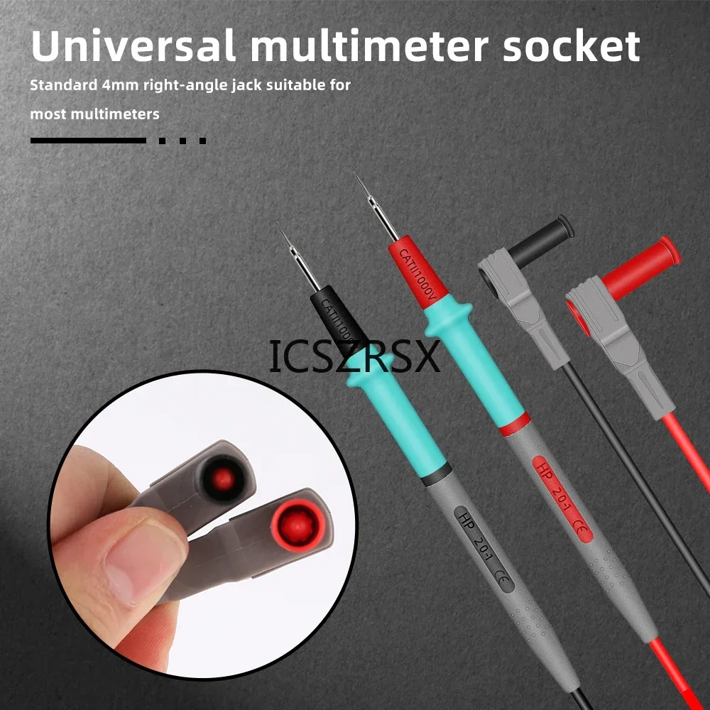 2 пары, силиконовые Щупы для мультиметра, 1000 В, 20 А