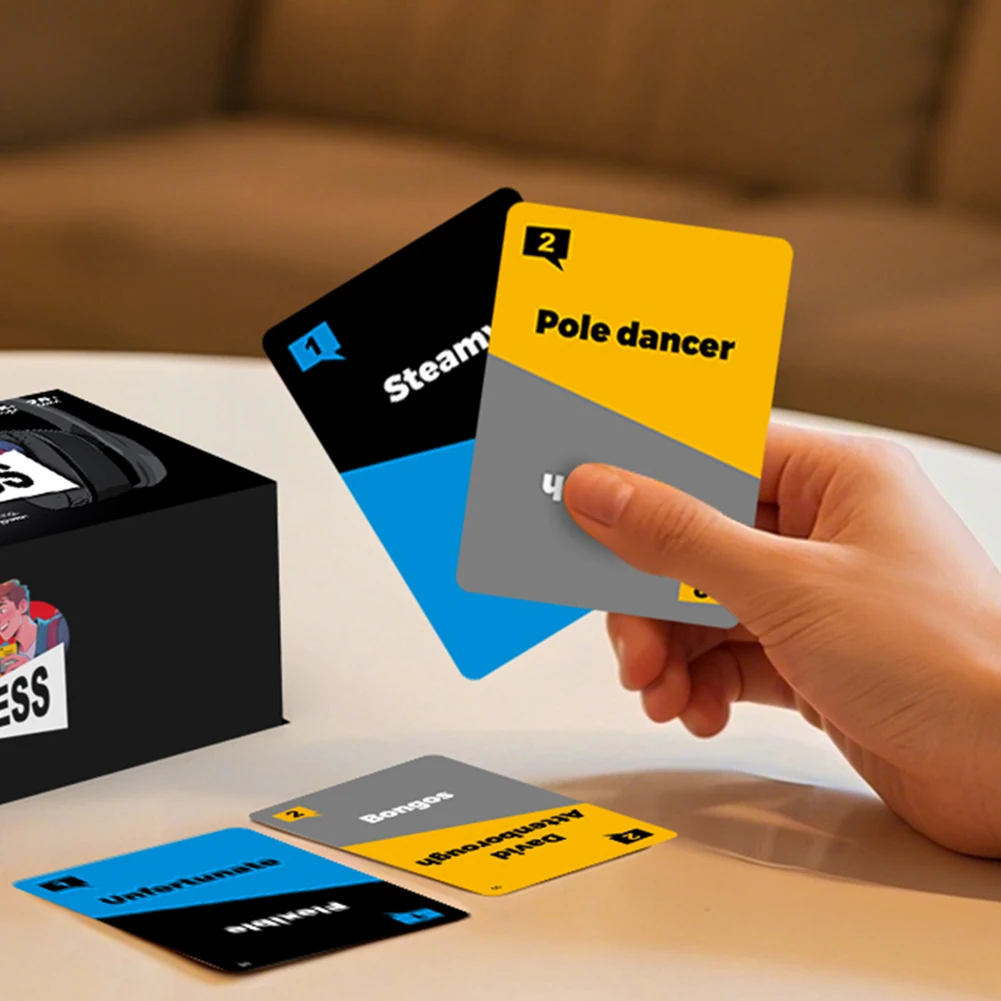 Hearing Things Game & Headphone Lip Reading Party Games Funny Phrase Combos - Card Games Includes 100 Cards for Adults & Friends