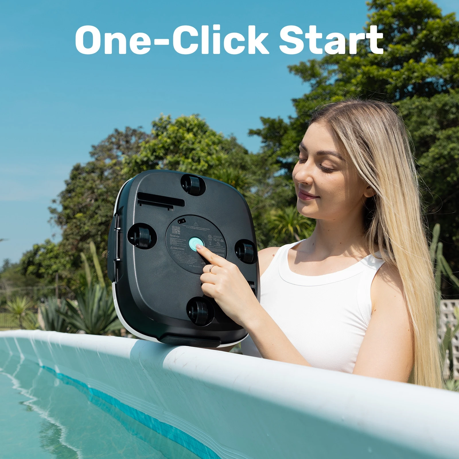 robot nettoyeur piscine autonomie – vue détaillée