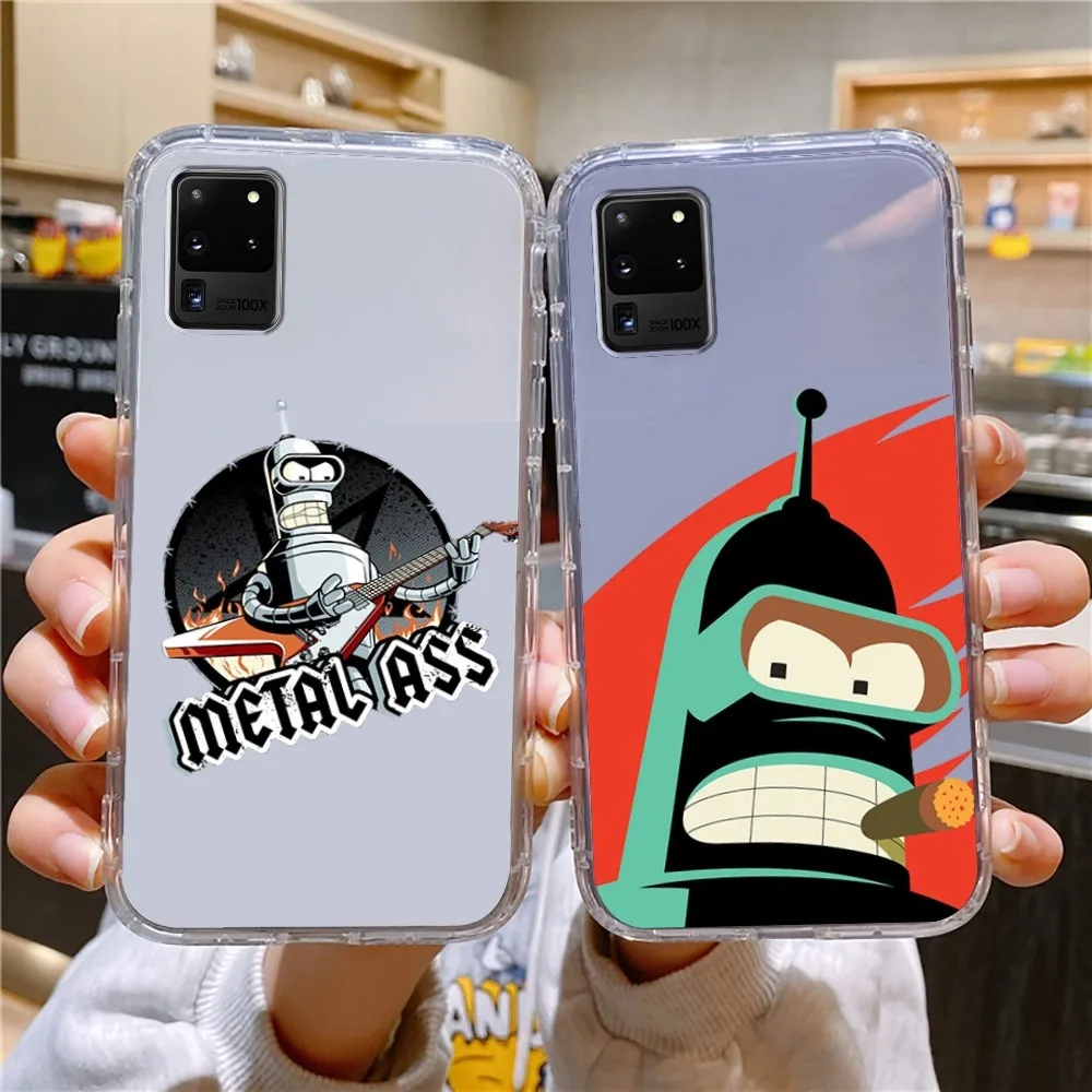 Cartoon F-Futurama B-Bender Phone Case For Samsung Galaxy A52 A12 A51 S21 Edge S22ULTRA S23 S20LITE Plus ultra Transparent Cover