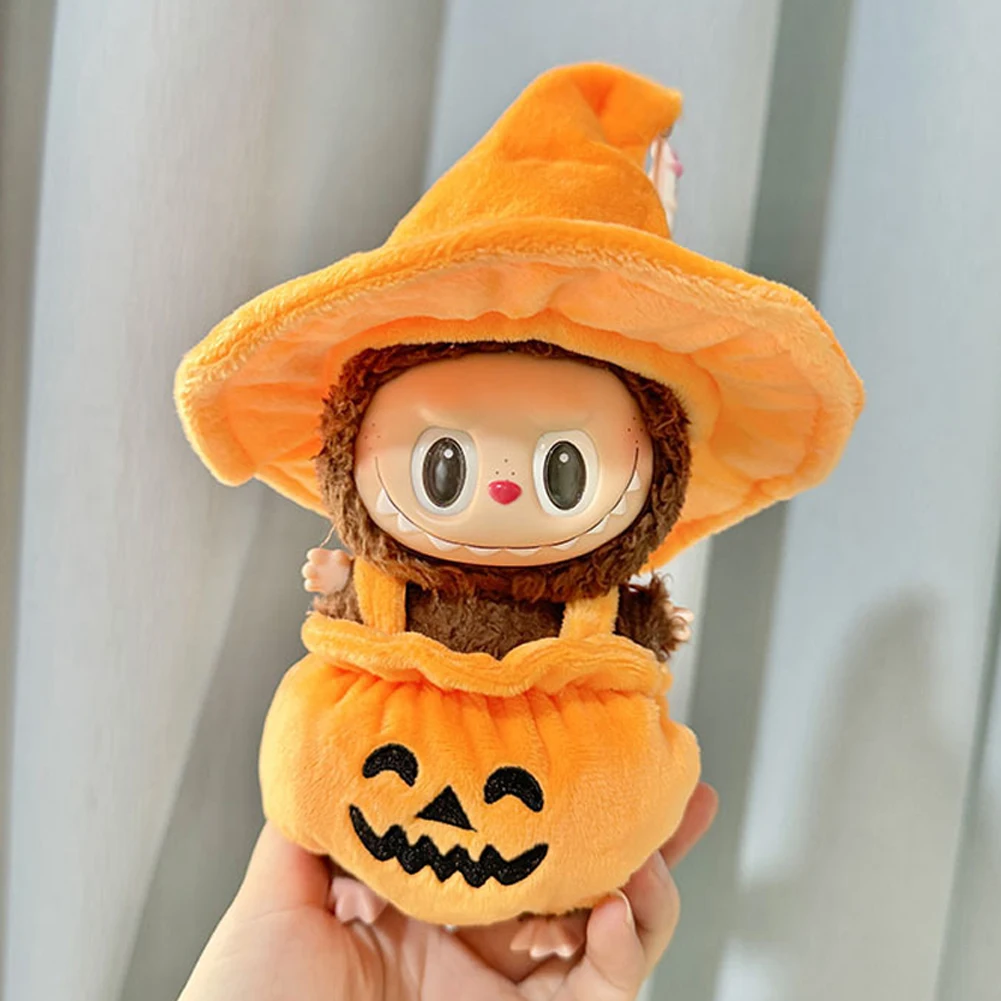 Hoed Kleding voor Labubu Pop Halloween Outfit Hoed Shirt voor V1/2/3 Hoofddeksels Poppenkleertjes Leuke DIY Gift pop Accessoires