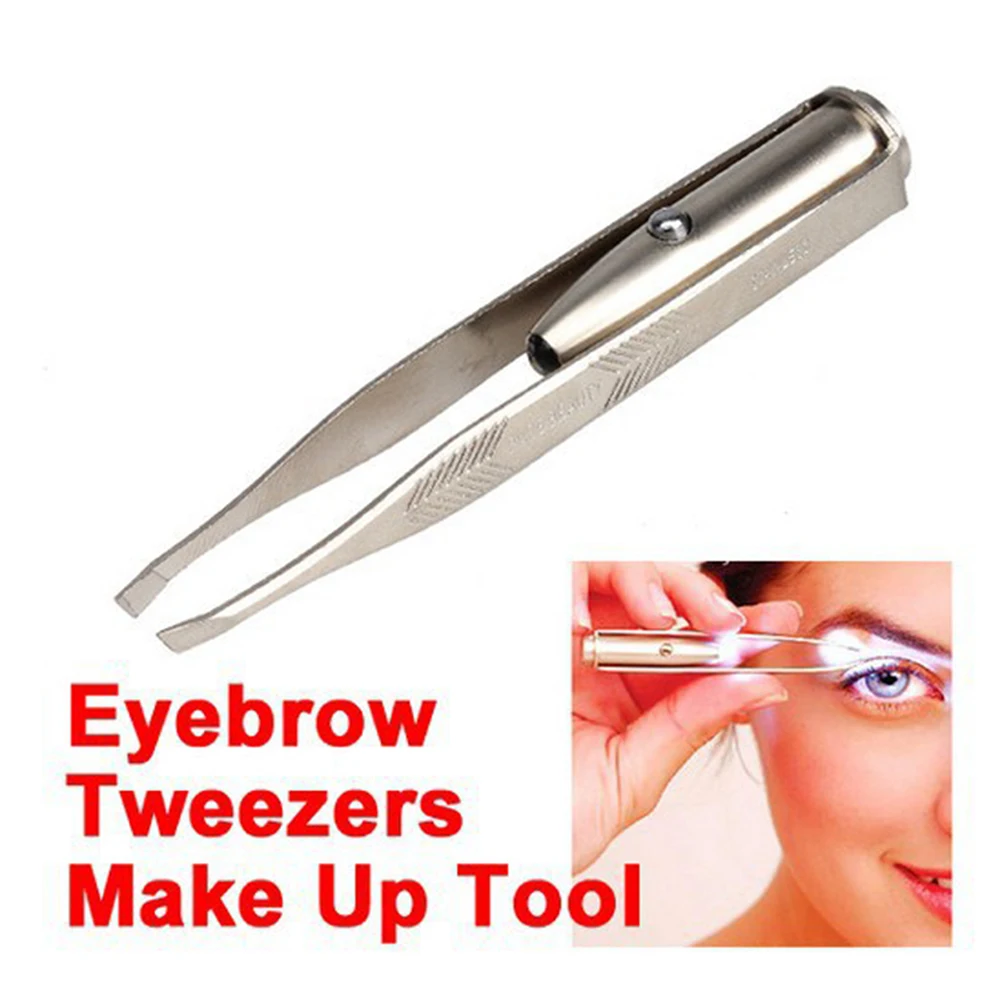 LED Eyebrow Tweezer LED Light Eyelash Tweezer Eyebrow Hair Removal Tweezer