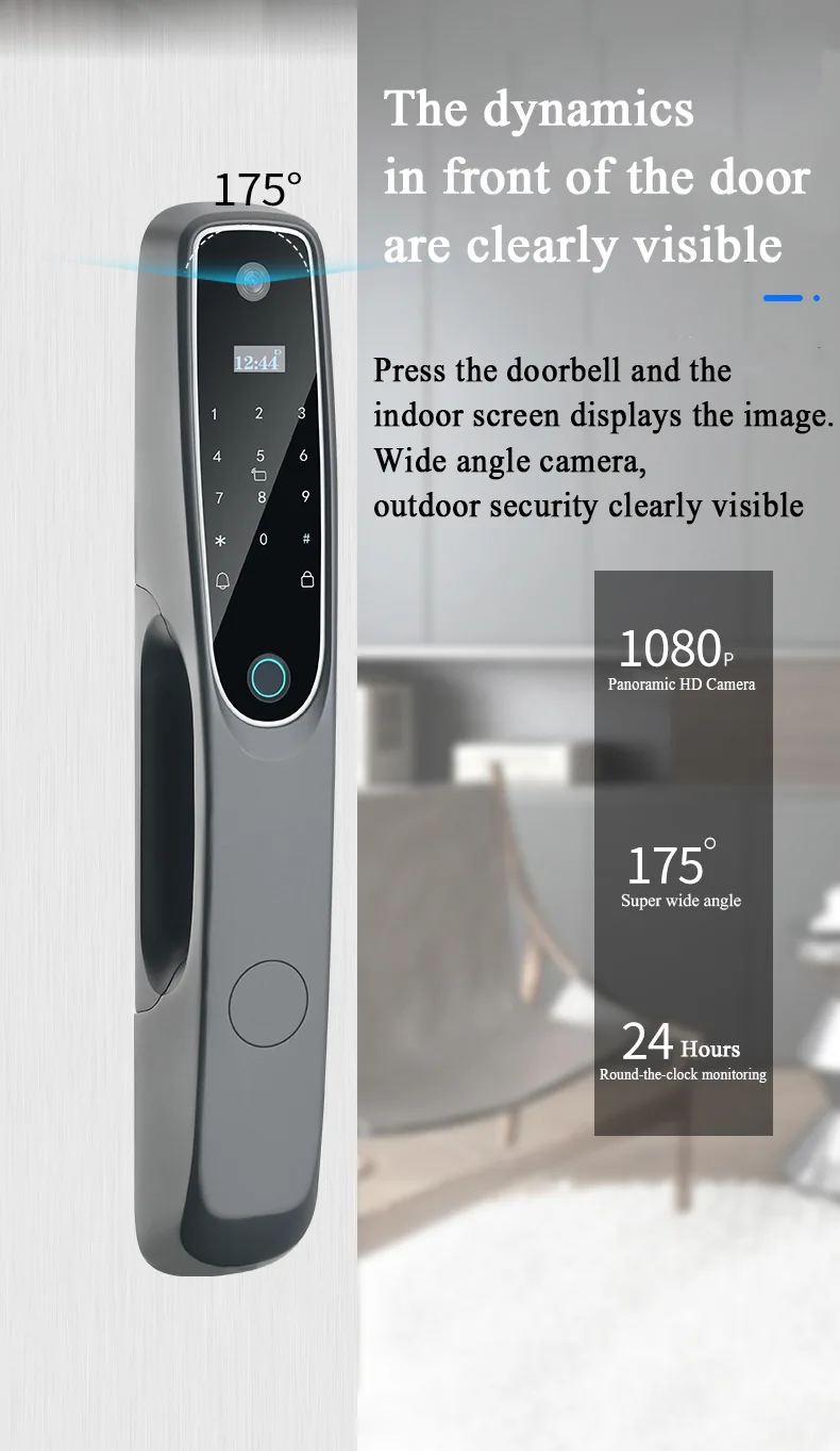 S907MAX graffiti wifi automatic smart lock APP control with fingerprint password