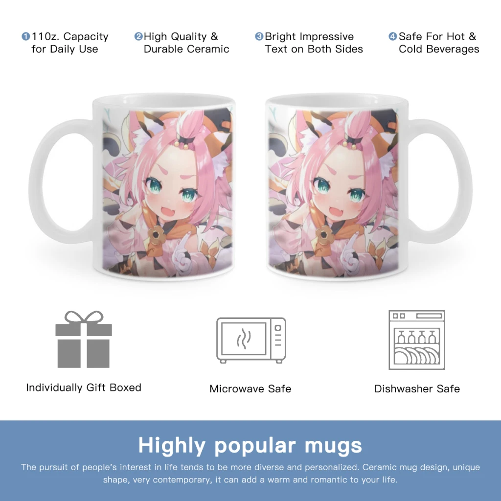 

Genshin-Impact-Game-Anime-Kawaii-Free shipping Coffee Mug Custom Tea Cup Black Milk Beer Mugs Lovers Friends Gifts