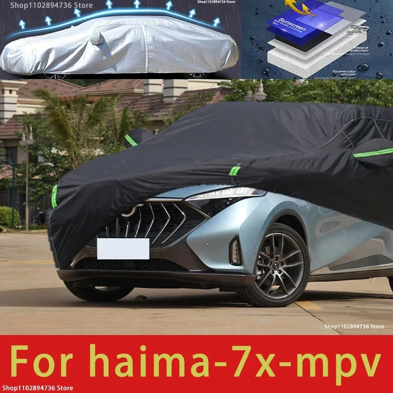 

For Haima 7x Fit Outdoor Protection Full Car Covers Snow Cover Sunshade Waterproof Dustproof Exterior black car cover