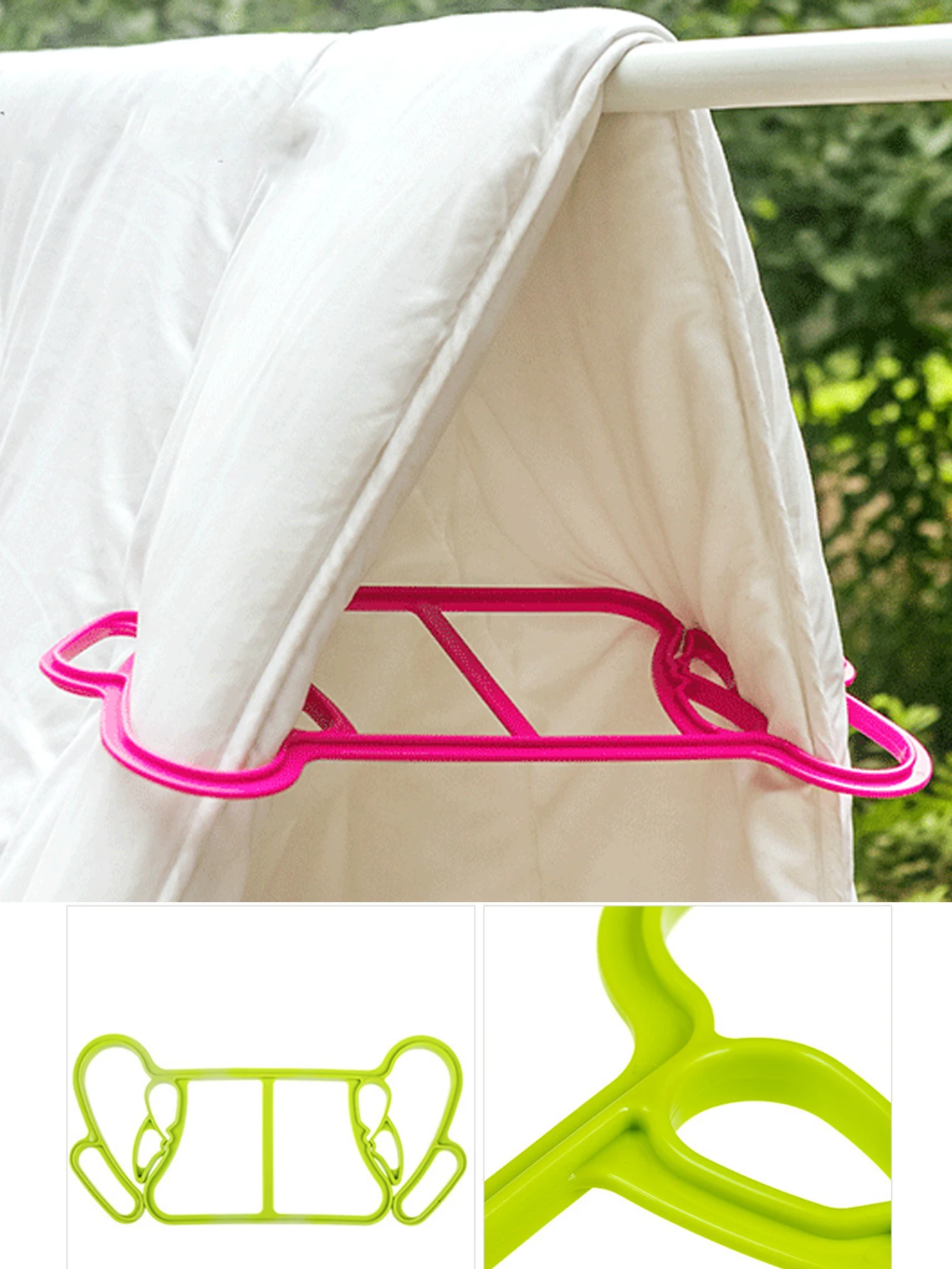 2PC Windproof Quilt Drying Clips Anti-slip Quilts Blankets Bed Sheets Curtains Outdoor Balcony Household Blanket Drying Bracke