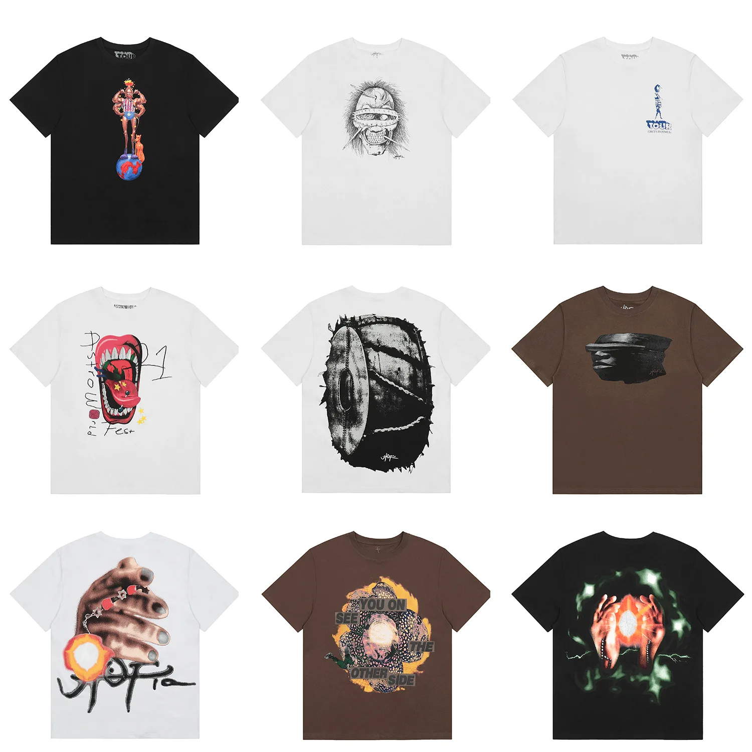 

Utopia Streetwear Rapper Loose Short Sleeve T-Shirt Unisex Summer Thin round Neck Casual High Street Style Men's Women's T-Shirt