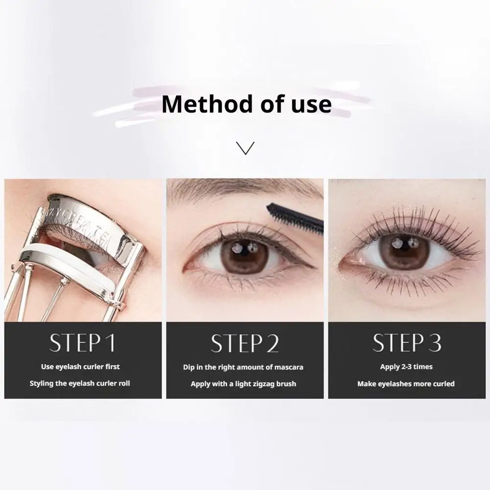 Extensions de cils liquides Mascara tube Mascara allongeant brosse mince pour cils définis sans grappes Mascara lavable noir marron