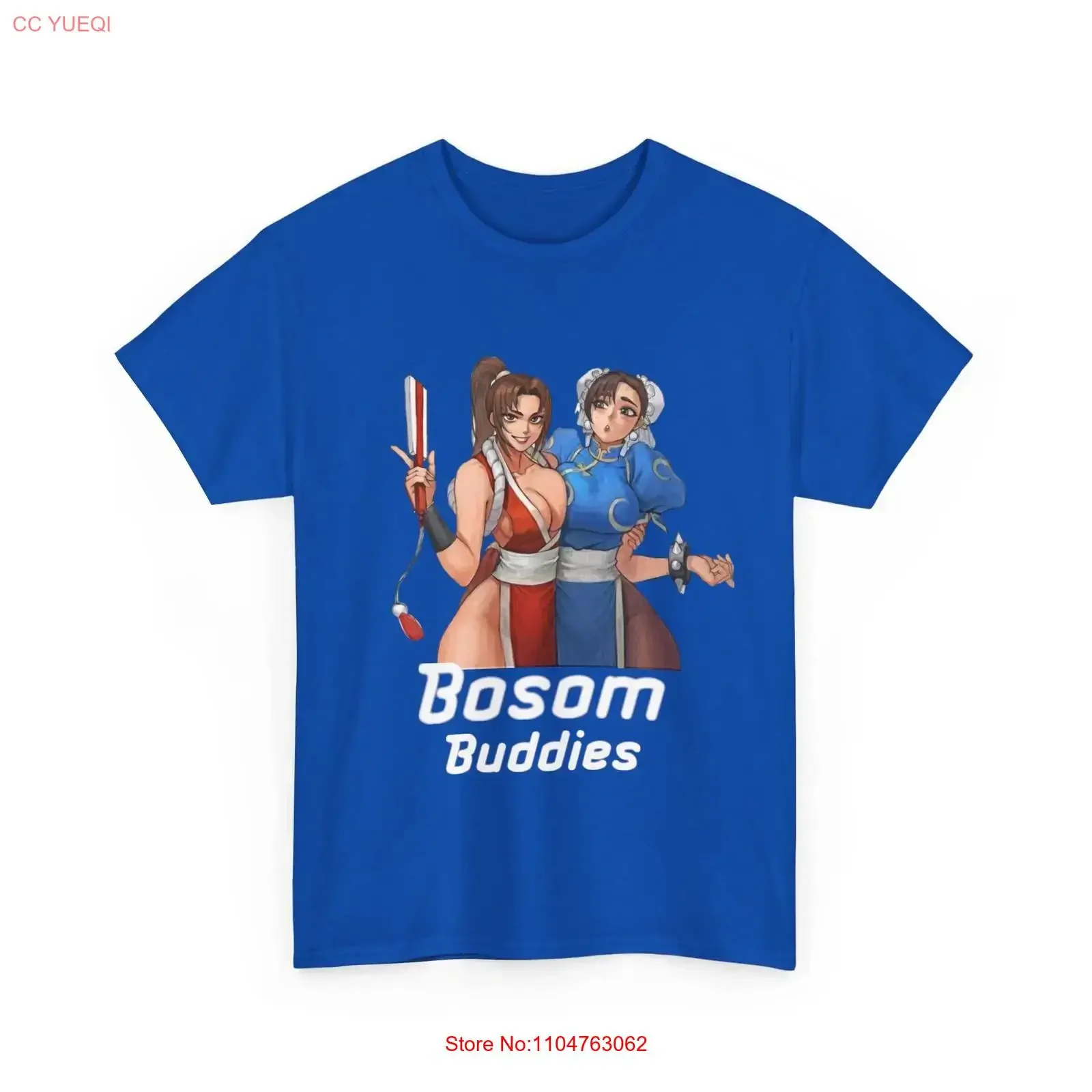 Chun Li Mai Shiranui T Shirt Fan Service Gamer Bosom Buddies vintage Washed Versatile Slightly designer clothes Stylish