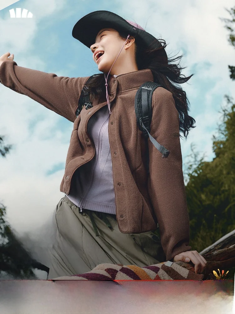 

Banana Le Women's Casual Fce Jaet Autumn Winter New Sle Windproof Outerwear Polyester Fiber ket Outdoor Sle